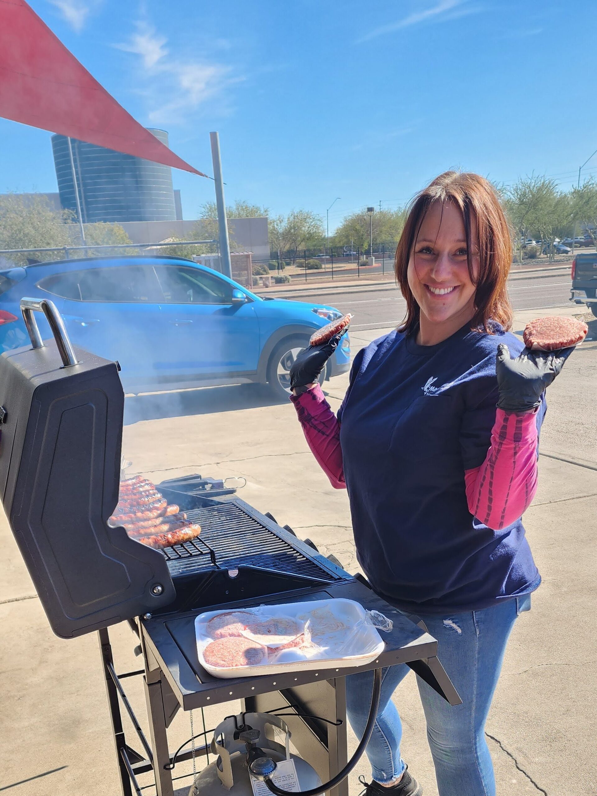 Sara Grilling for the Team